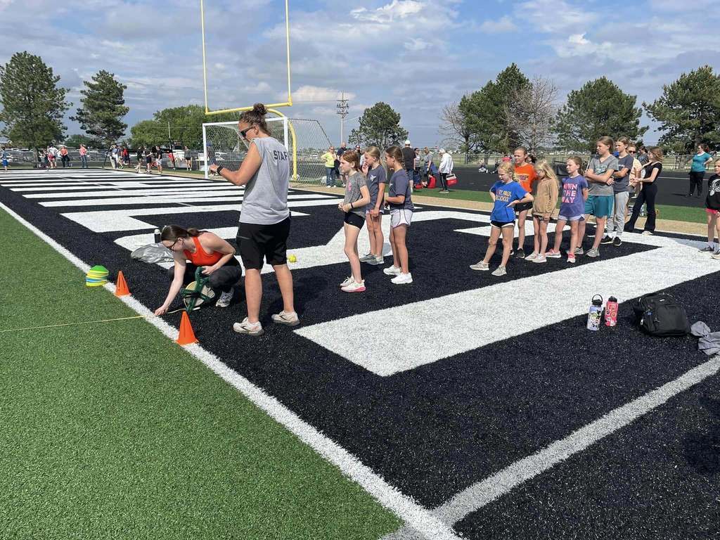 Photo of local youth competing in the Central Nebraska Youth Track and Field Meet