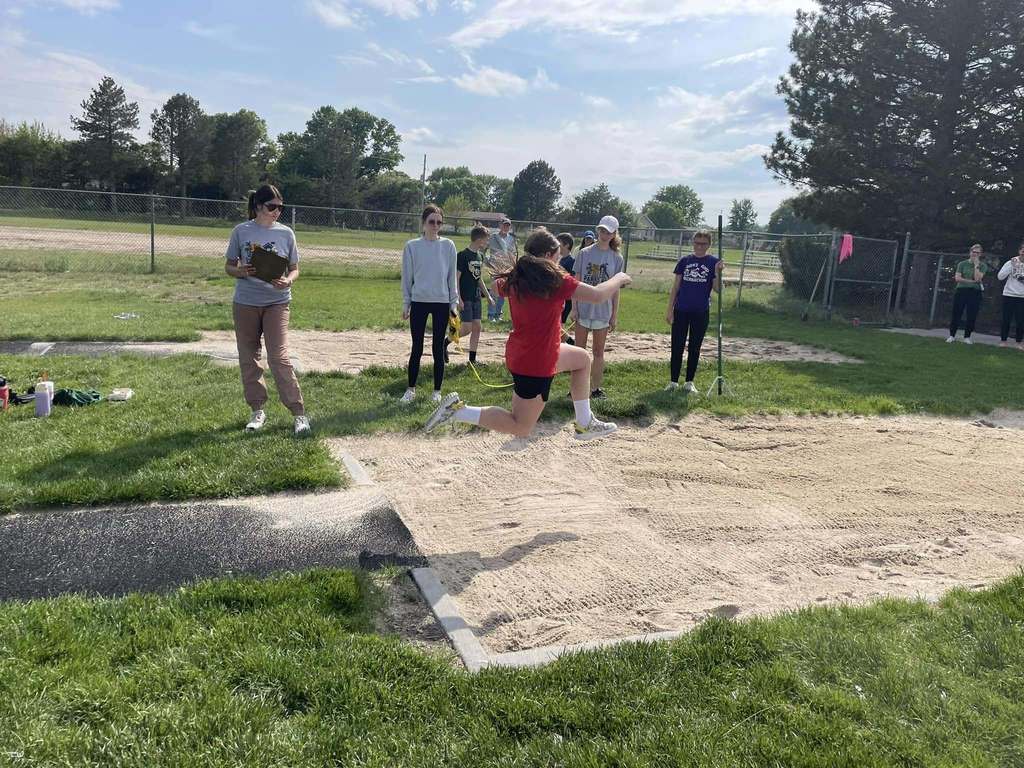 Photo of local youth competing in the Central Nebraska Youth Track and Field Meet