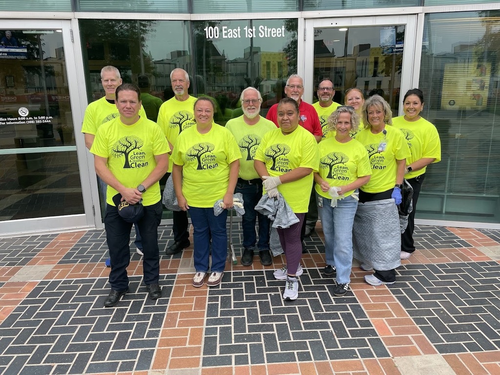 City Staff Posing for its Annual Clean Up Day