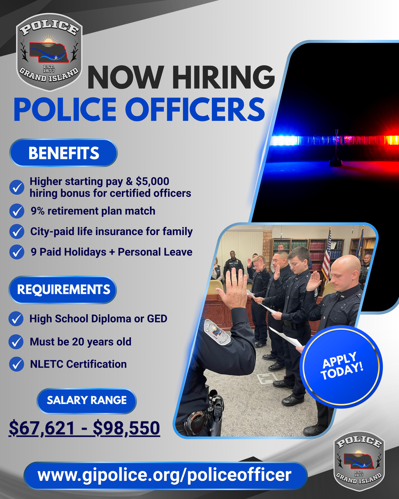 GIPD Police Officer Hiring Flyer