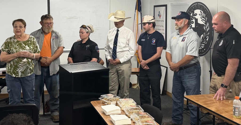  Members of the Volunteer Fire Department and Public Works Department 