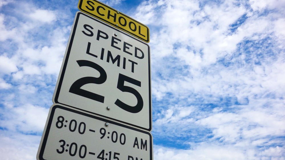 School Speed Limit Sign