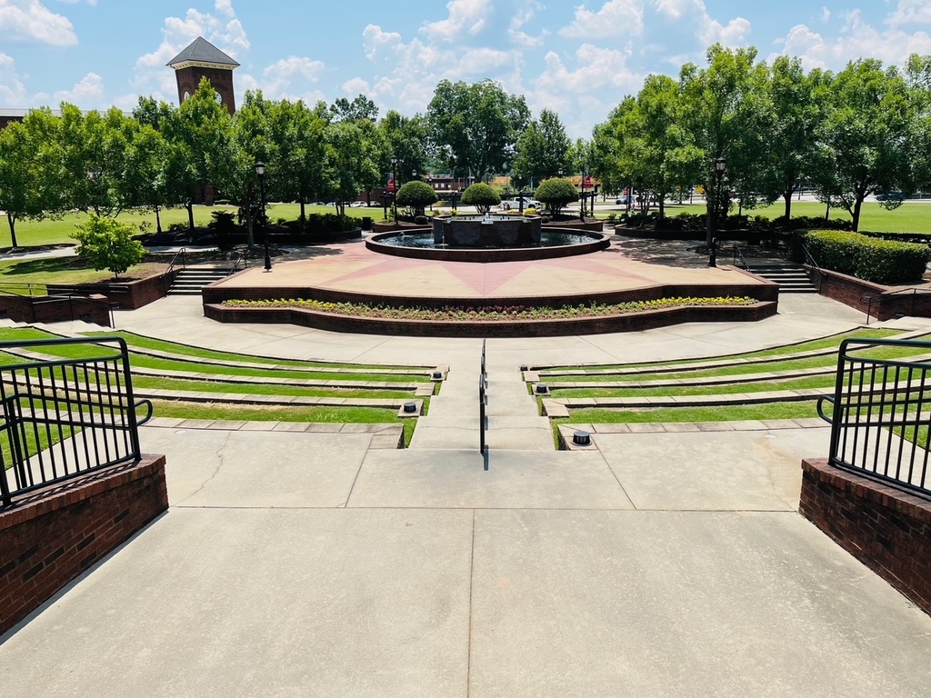 City Park Amphitheater Flower Beds Wide Shot
