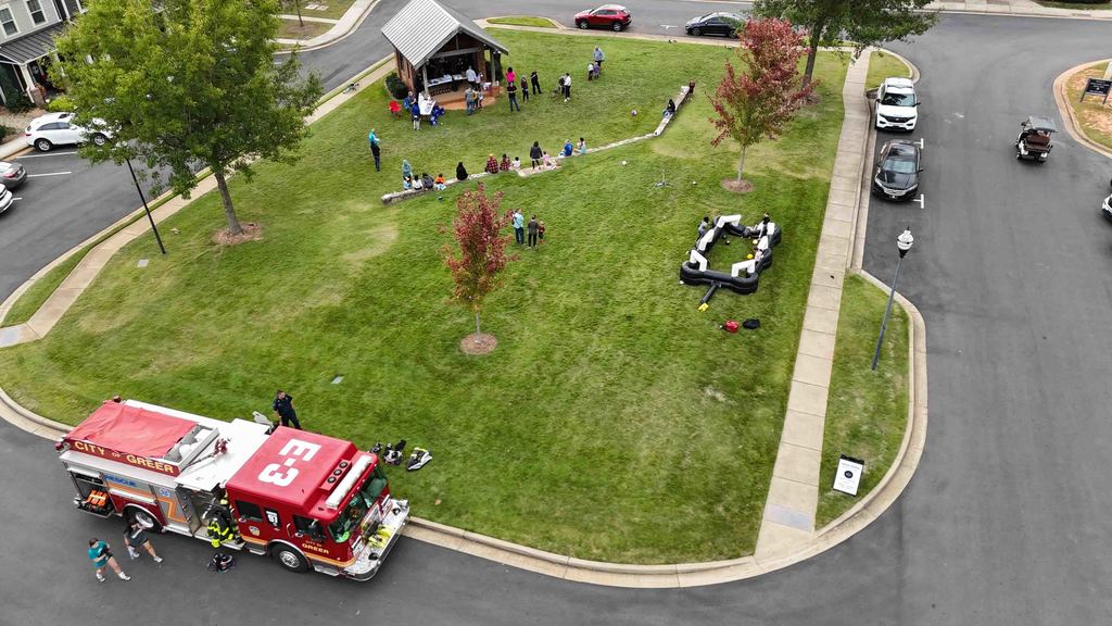 National Night Out at O'Neal Village - Drone Shot