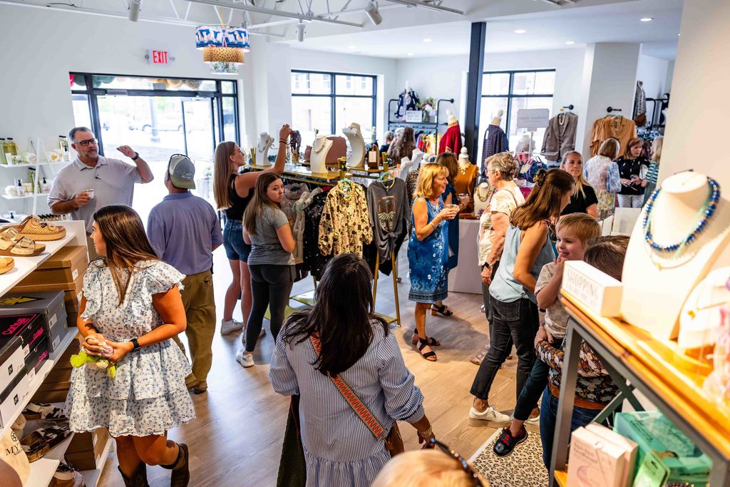 Shot of Crowd at Southern Sisters Boutique