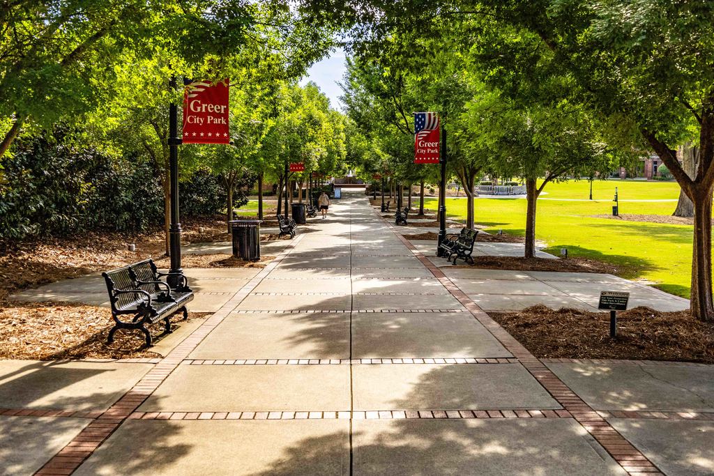 Greer City Park Entrance Pathway