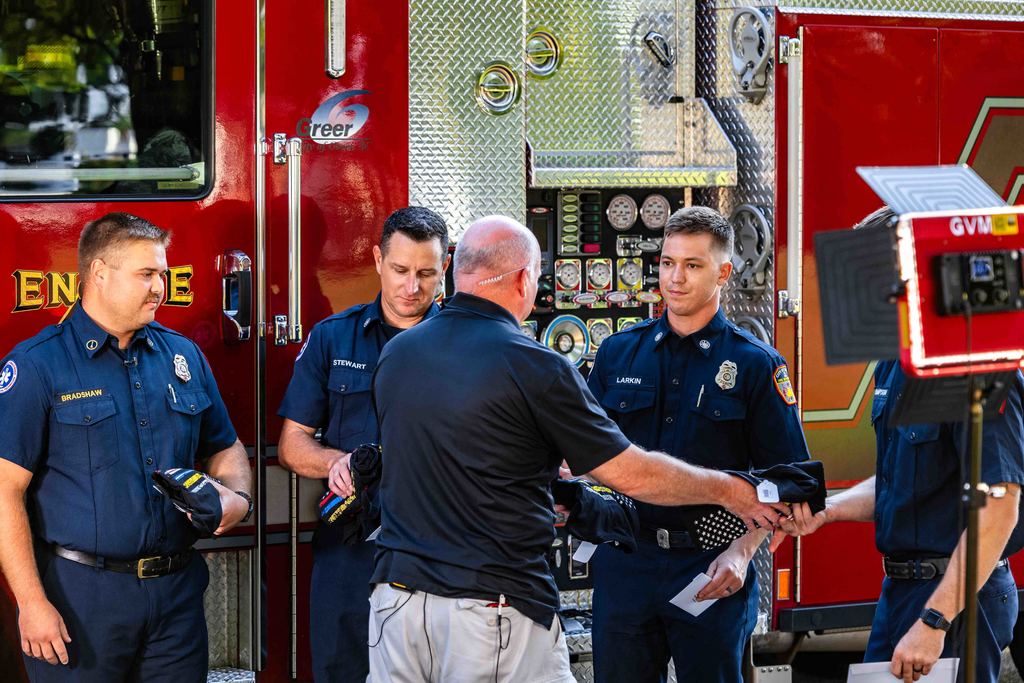 Wide Shot of BTS of First Responder Friday
