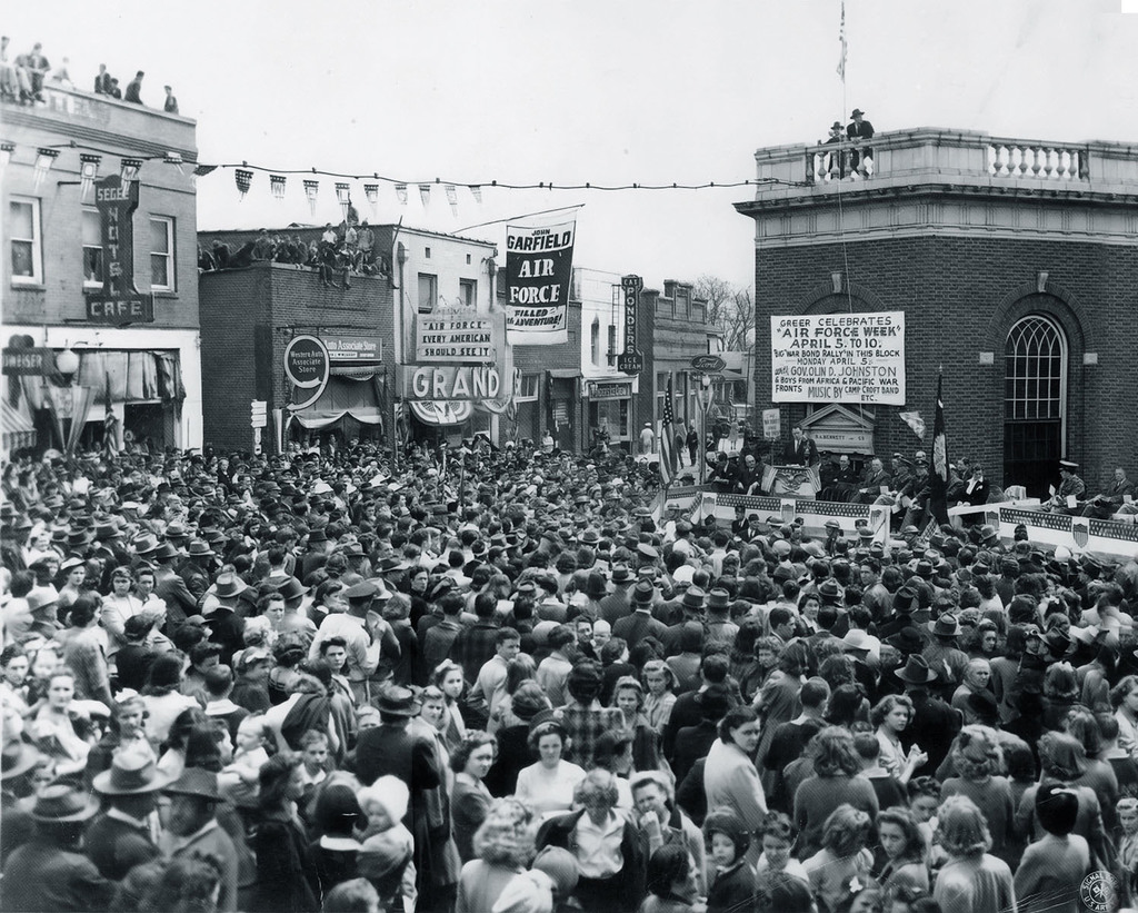 Air Force Week Historic Photo with Large Crowd