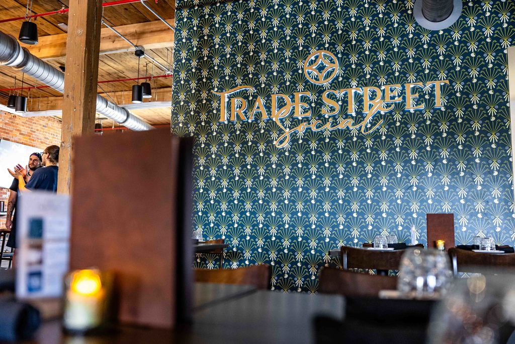 Trade Street Social Sign on Wall