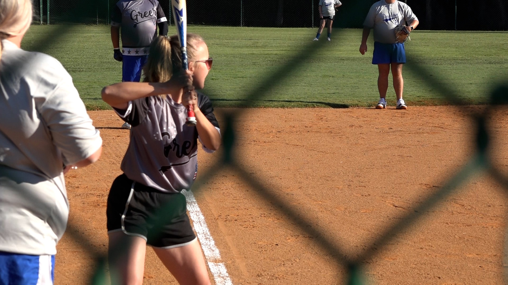 Tournament player ready to swing