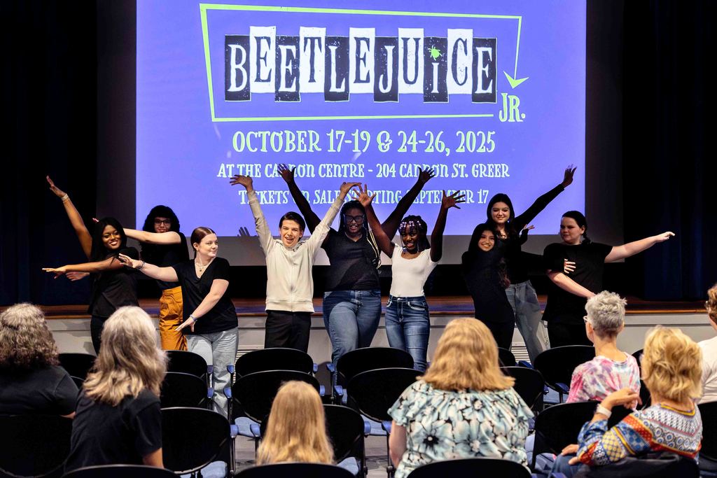 Greer Children's Theatre Actors Promote Beetlejuice Jr Show