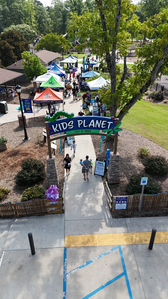 aerial view of park entrance