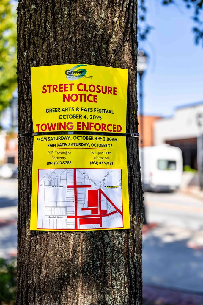 image of road closure notice