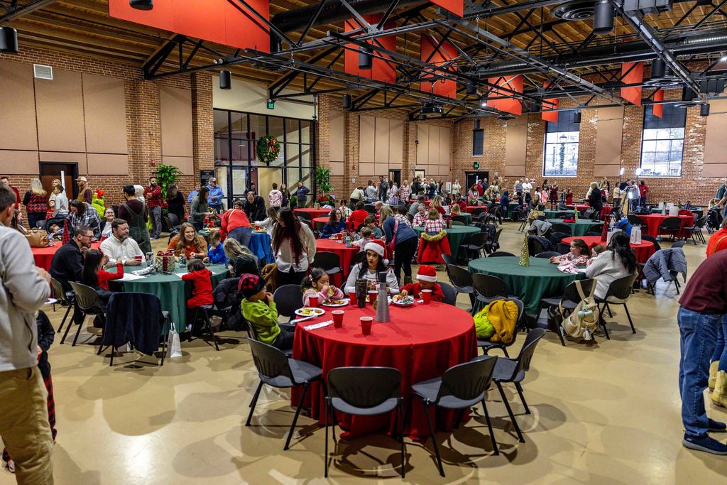 Shot of Crowd at Breakfast with Santa 