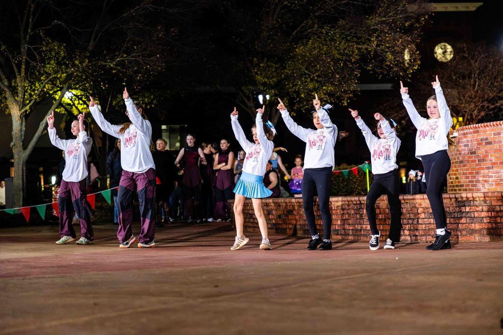 Dancers on Stage during the Greer Christmas Tree Lighting