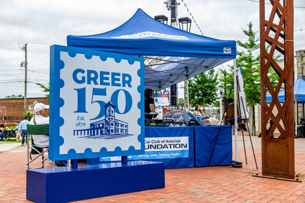 greer 150 stamp sign
