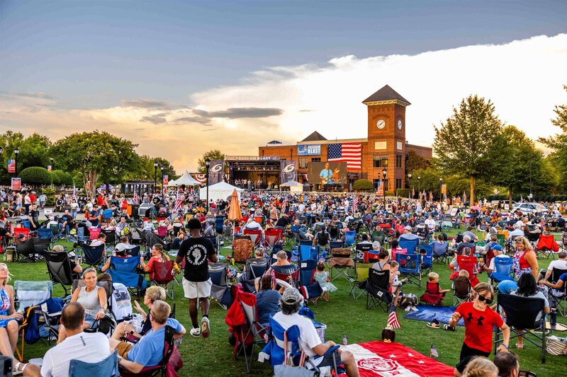 Crowd at Freedom Blast 2025 in Greer City Park