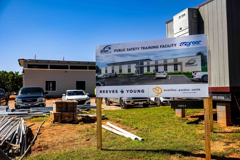 Sign that Shows Rendering of Future Public Safety Training Center