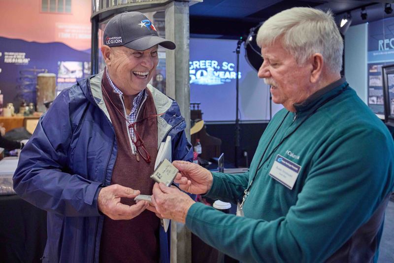 Veterans talking at the museum
