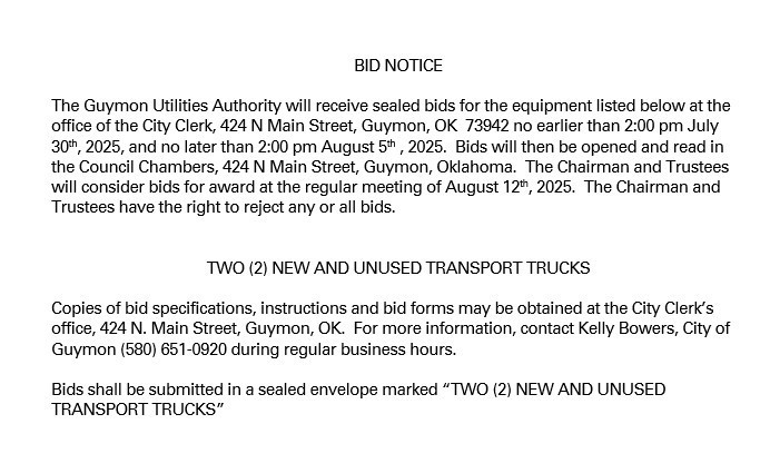 Bid Notice