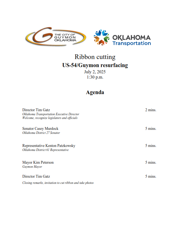 US-54 Ribbon cutting agenda_001