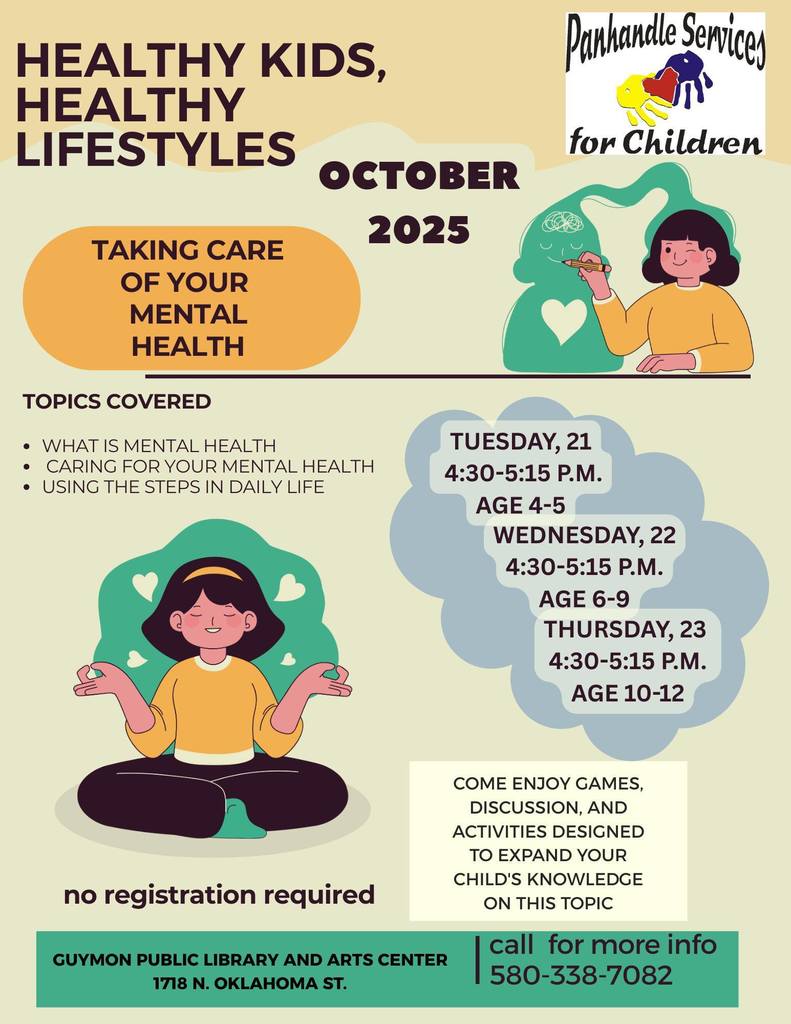 Healthy Kids Healthy Lifestyles October Guymon Public Library