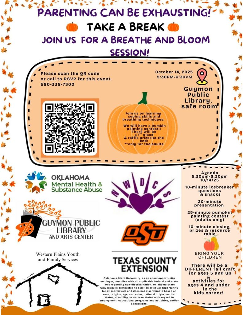 Breathe and Bloom Session at Guymon Public Library