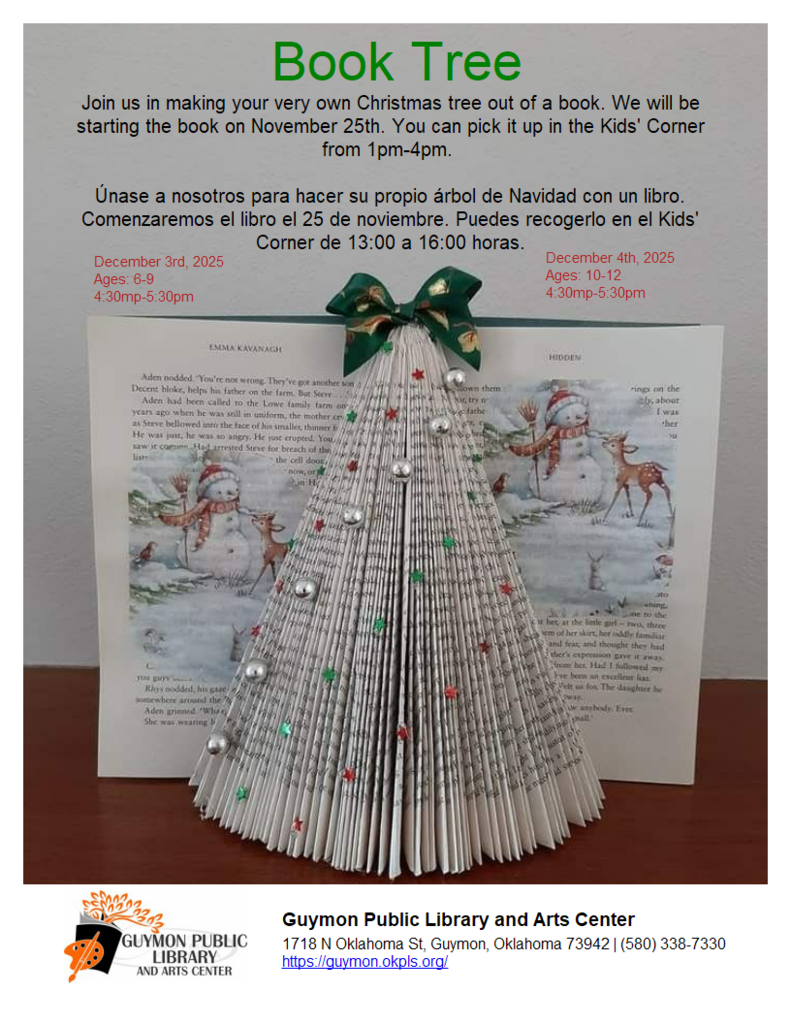 Book Christmas tree for kids