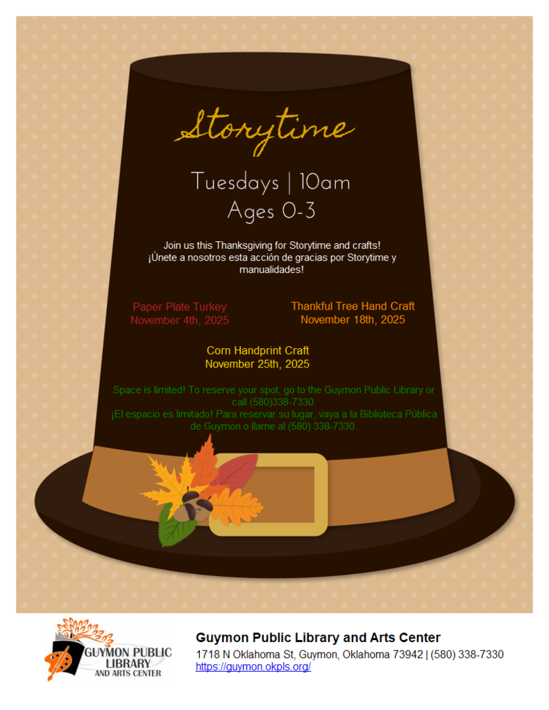 Thanksgiving storytime at the library