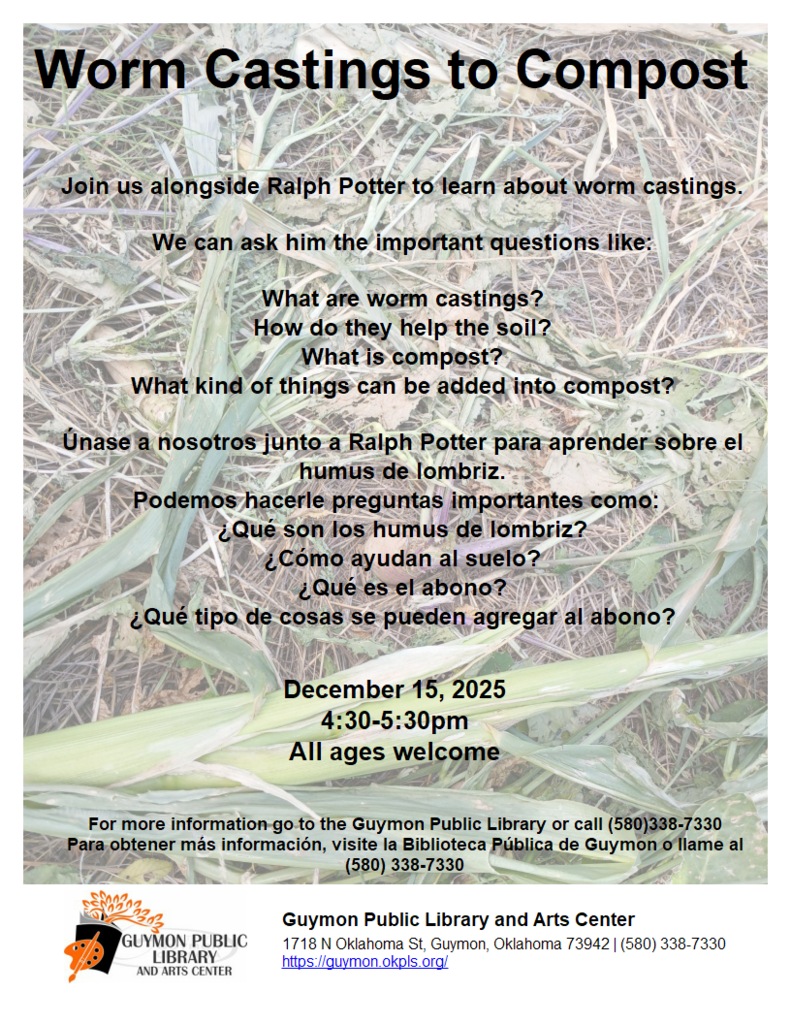 Composting kids workshop at the library