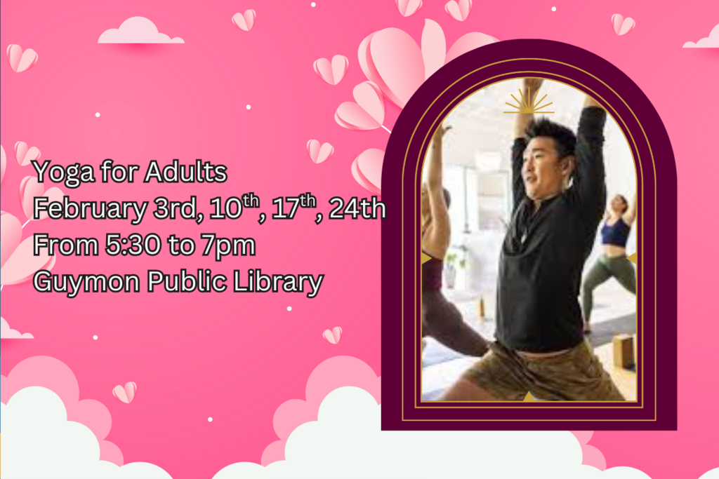 Yoga at the Library February 3, 10, 17, 24 at 5:30PM