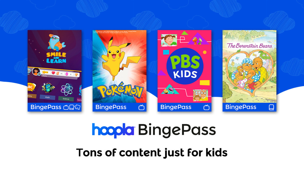 BingePass content for kids on Hoopla