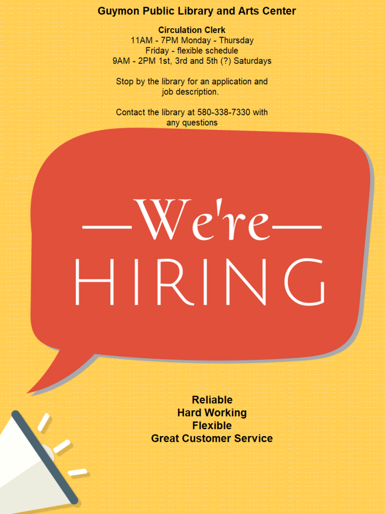Guymon Public Library hiring