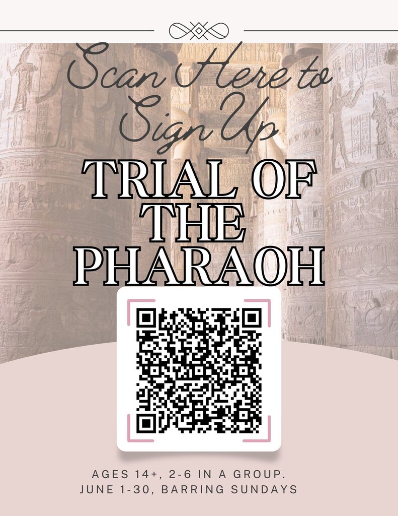 Scannable QR code for library's Escape Room