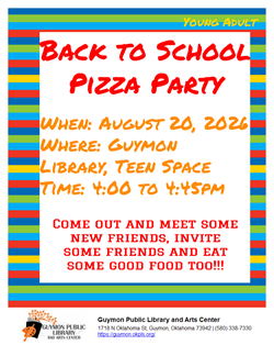 Pizza Party YA Flyer