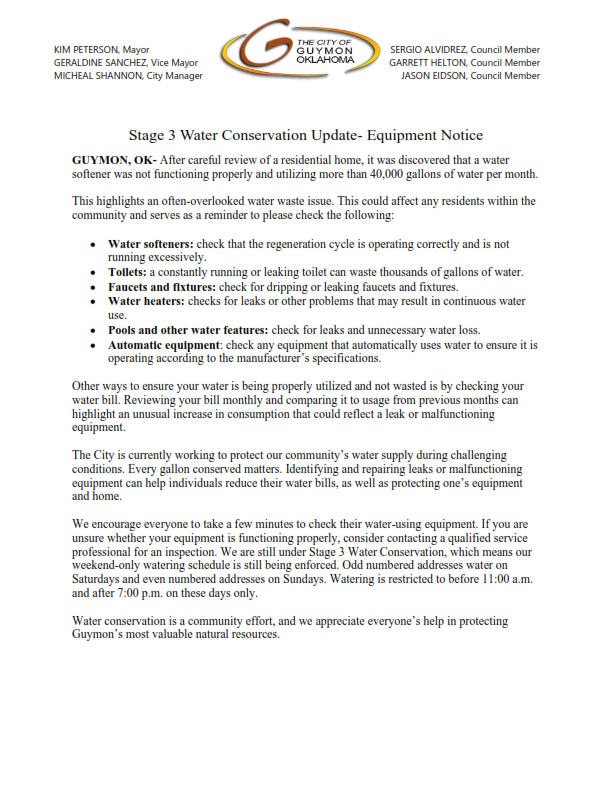 Stage 3 Water Update