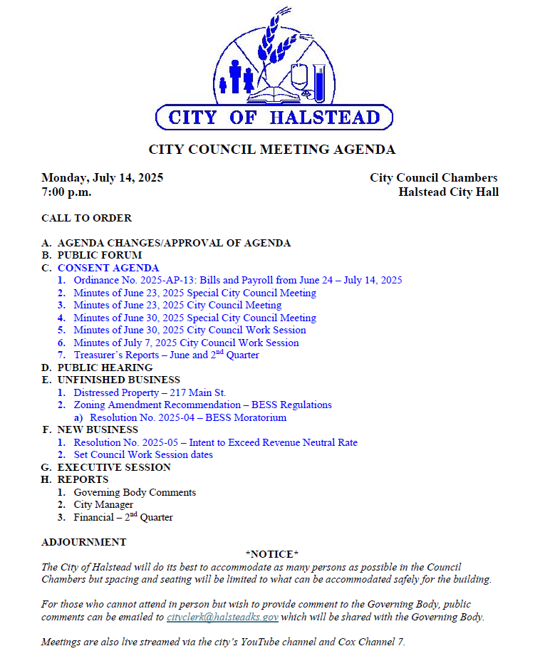 City Council Agenda 7-14-25