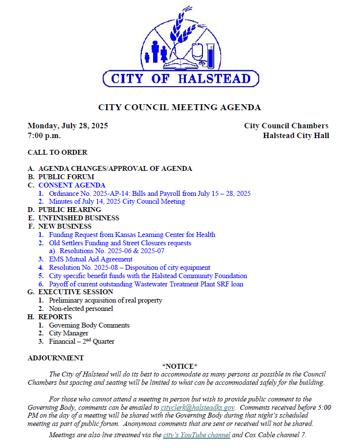 7-28-25 AGENDA