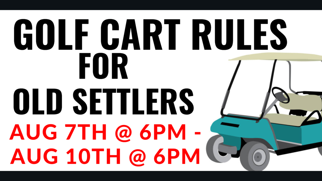 GOLF CART OLD SETTLERS 2025