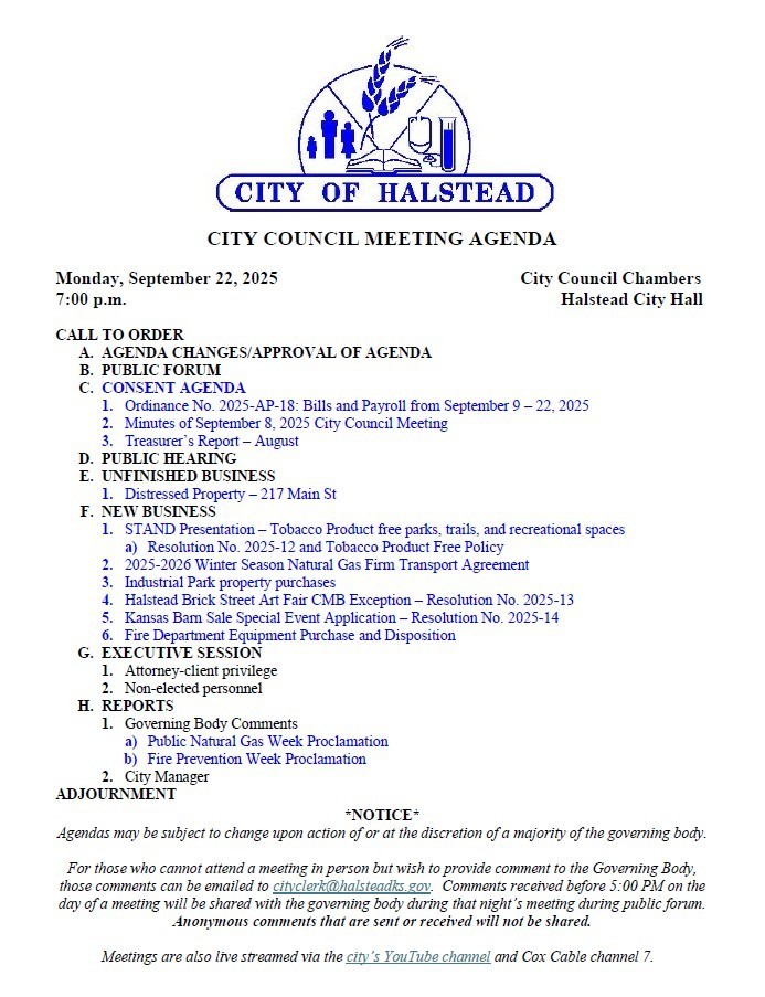9-22-2025 Council Agenda