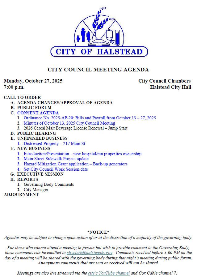10-27-2025 City Council Agenda