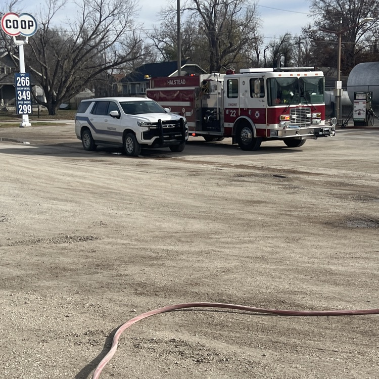 Fire units on scene grain dryer fire.