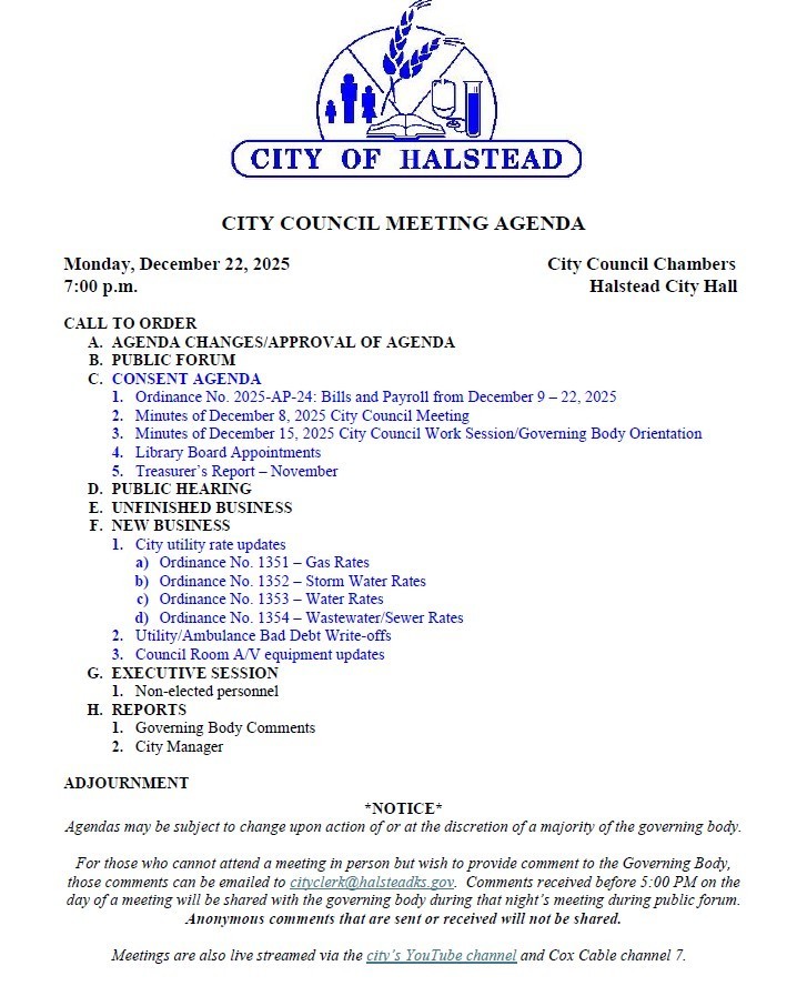 Council Agenda 12-22-25