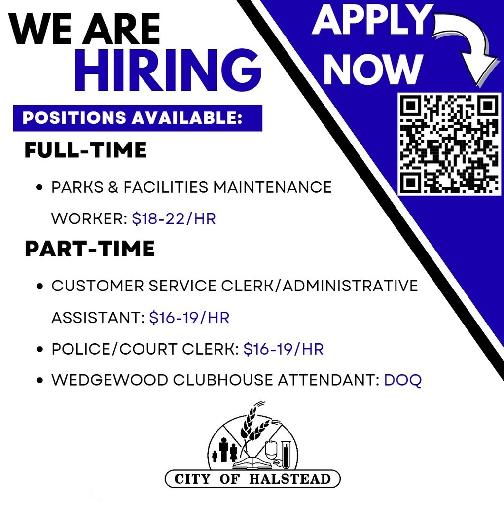 We are Hiring full and part time positions