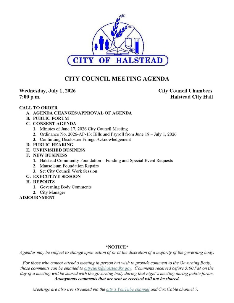 07-01-2026 Council Agenda