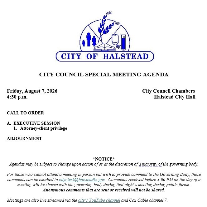 08-07-2026 Special Meeting Agenda