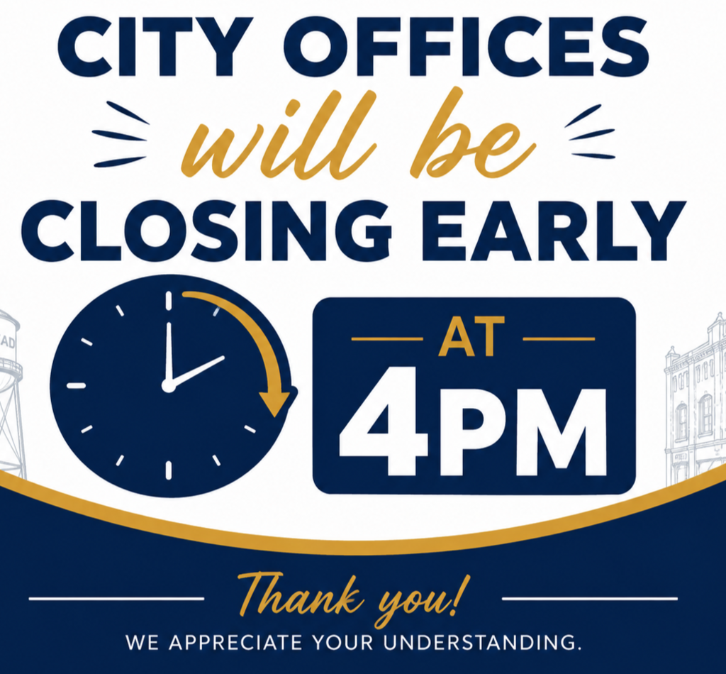 city offices closing early 4pm