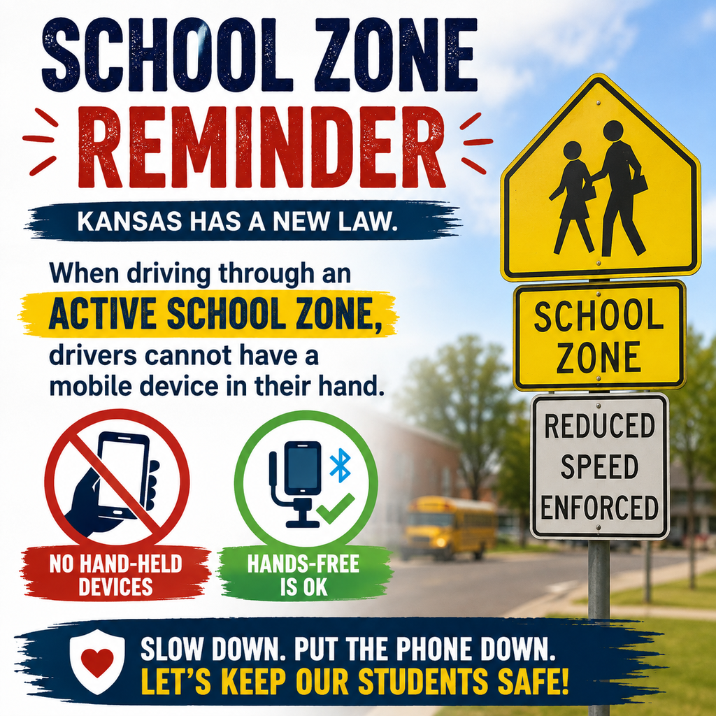 school zone reminder no phones in school zones