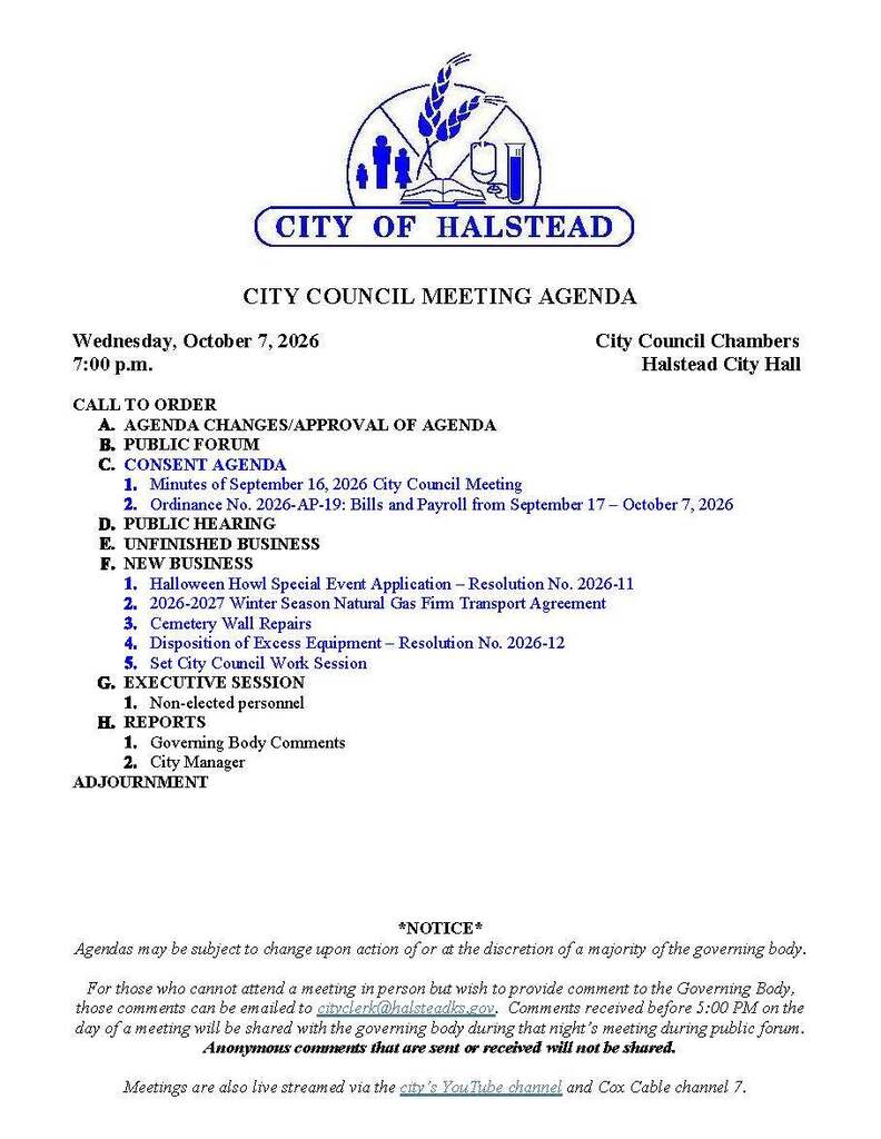 10-07-26 City Council Agenda