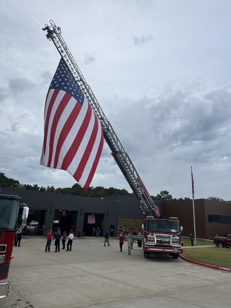 Flag on the Ladder Truck 9/11